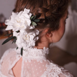 Tocado Mediterráneo "Aroma de Gardenia"