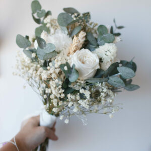 Ramo  preservado novia “White Garden”